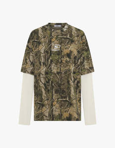 Round One Layered Tee - Vintage Camo