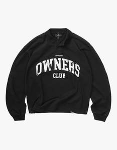 Represent Owners Club Heritage Rugby Top - Jet Black