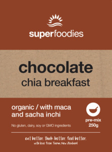 Products: Chocolate Chia Breakfast Pre-Mix - superfoodies.co.nz