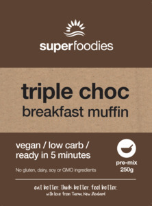 Products: Triple Chocolate Breakfast Muffin Pre-Mix - superfoodies.co.nz