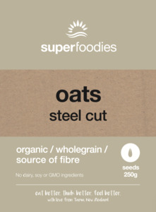 Organic Steel Cut Oats - superfoodies.co.nz