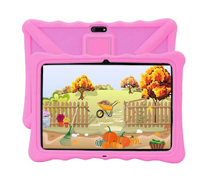 Kids Superhub Co Nz: Veidoo 10.1" Inch Tablet with 32GB Storage and Protective Silicon Case - Pink