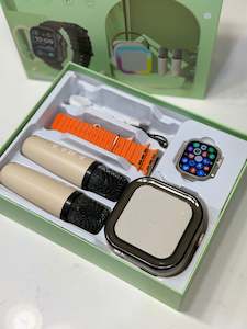 GIFT SET - KARAOKE SPEAKER WITH DUAL MIC + SMART WATCH WITH 4 BANDS