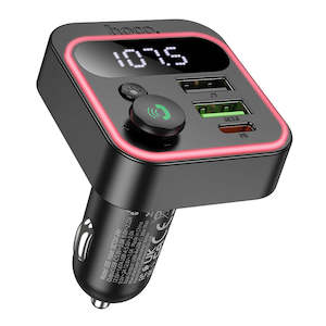 Mobile Accessories Superhub Co Nz 1: Hoco 38W FM Car Kit with PD+QC Fast Charging & RGB Light (E85)