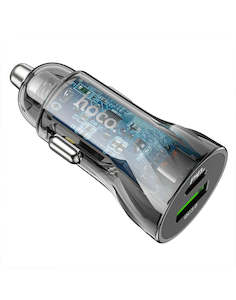 Hoco 30W PD+QC (USB A & C) Super Fast Car Charger (Z47A)