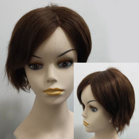 Products: Chocolate Brown Short Human Hair Wig