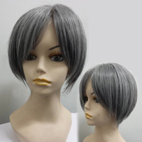 Products: Grey Short Human Hair Wig