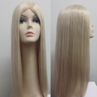 Products: Whitest Ash Blonde Long Straight Human Hair Wig