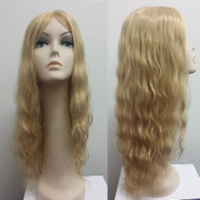 Products: Natural Blonde Long Wavy Human Hair Wig