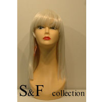 Products: Synthetic Blunt Cut Medium Length Straight Wig S&F117