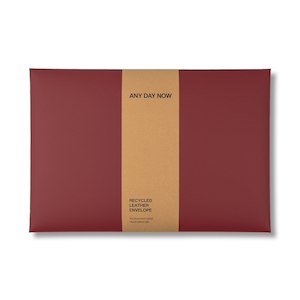 Organisation: Any Day Now Recycled Leather Envelope Folder A4 - Burgundy