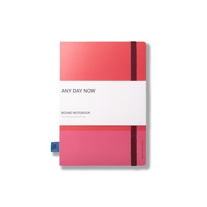Any Day Now Bound Notebook Ruled A5 - Watermelon and Fuchsia