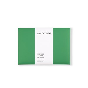 Any Day Now Recycled Leather Envelope Folder A5 - Green
