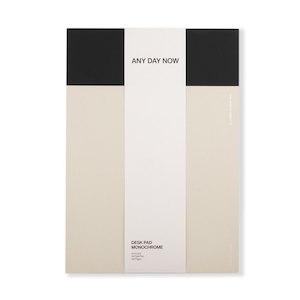 Any Day Now Desk Pad A4 Grid - Black and Grey