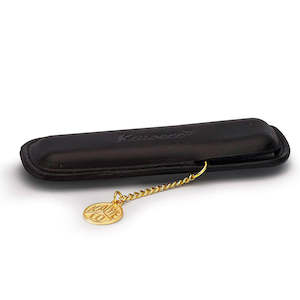 Pencil Cases: Kaweco Leather Pen Pouch With Coin Fob - Black