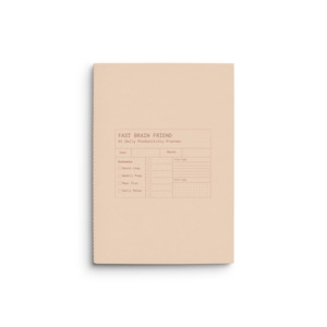 Creator's Friend Fast Brain Daily Productivity Planner A5 - Peach