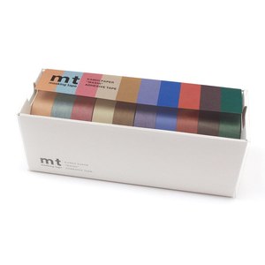Desk Tools: Masking Tape MT Washi Tape 15mm - Muted Colours (10-Pack)