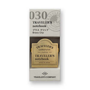 Desk Tools: TRAVELER'S Notebook Brass Clip (030) TRC Logo