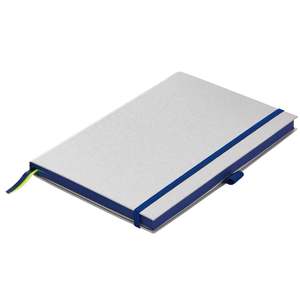 Notebooks: Lamy Notebook Hard Cover Ruled A5 - Silver/Ocean Blue Edge