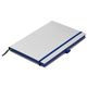 Lamy Notebook Hard Cover Ruled A5 - Silver/Ocean Blue Edge