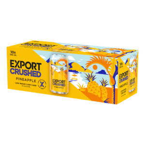 Flavoured Beer: Export Crushed Pineapple Cans 10x330ml - Flavoured Beer Super Liquor