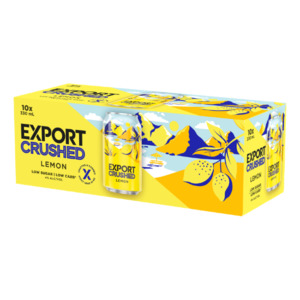 Flavoured Beer: Export Crushed Lemon Cans 10x330ml - Flavoured Beer Super Liquor