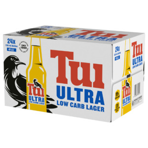 Tui Ultra Low Carb Lager Bottles 24x330ml - New Zealand Beer Super Liquor