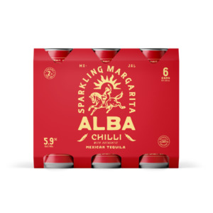 Tequila RTD: Alba Sparkling Margarita Chilli 5.9% Cans 6x250ml - Tequila RTD Super Liquor
