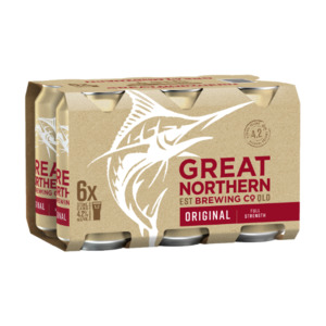 International Beer: Great Northern Original 4.2% Cans 6x375ml - International Beer Super Liquor