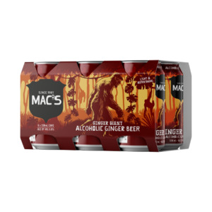 Mac's Ginger Giant Alcoholic Ginger Beer 5% Cans 6x330ml - Flavoured Beer Super Liquor