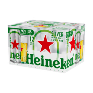 International Beer: Heineken Silver Low Carb Cans 12x330ml - International Beer Super Liquor