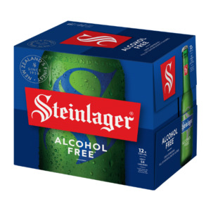New Zealand Beer: Steinlager Alcohol Free Lager Bottles 12x330ml - New Zealand Beer Super Liquor