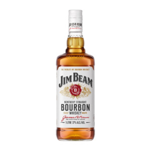 Bourbon: Jim Beam White Label Bourbon 1 Litre - Bourbon Super Liquor