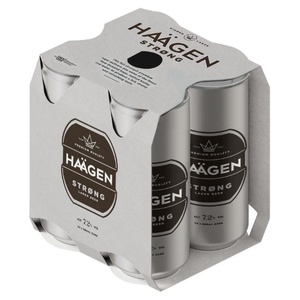 International Beer: Haägen Strøng Lager 7.2% Cans 4x500ml - International Beer Super Liquor