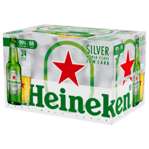 International Beer: Heineken Silver Low Carb Bottles 24x330ml - International Beer Super Liquor