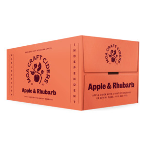 Cider: Moa Brewing Co Cider Apple & Rhubarb Cans 6x330ml - Cider Super Liquor