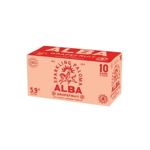 Alba Sparkling Paloma Grapefruit 5.9% Cans 10x250ml - Tequila RTD Super Liquor