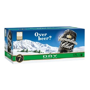 Canadian Club & Dry 7% Cans 18x250ml - Bourbon RTD's Super Liquor
