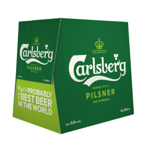 International Beer: Carlsberg Pilsner Bottles 12x330ml - International Beer Super Liquor