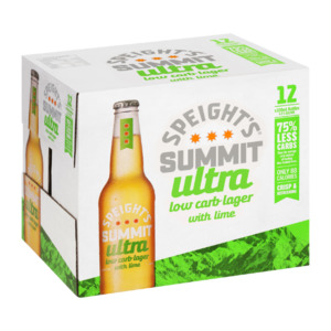 Flavoured Beer: Speight's Summit Ultra Low Carb Lager Lime Bottles 12x330ml - Flavoured Beer Super Liquor