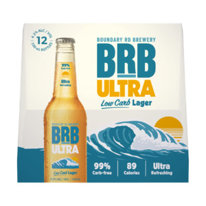 Boundary Road Brewery Ultra Low Carb Lager Bottles 12x330ml - New Zealand Beer Super Liquor