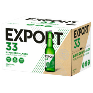 New Zealand Beer: Export 33 Bottles 24x330ml - New Zealand Beer Super Liquor