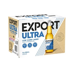 New Zealand Beer: Export Ultra Low Carb Lager Bottles 15x330ml - New Zealand Beer Super Liquor