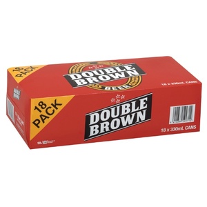 Value Beer: Double Brown Cans 18x330ml - Value Beer Super Liquor