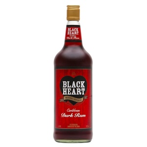 Dark Rum: Black Heart Dark Rum 1 Litre - Dark Rum Super Liquor