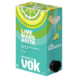 Tequila RTD: Vok Cocktails Lime Margarita 5% Cask 2 Litre - Tequila RTD Super Liquor