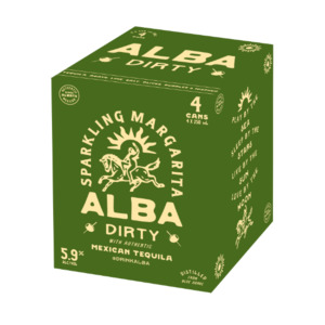 Tequila RTD: Alba Sparkling Margarita Dirty 5.9% Cans 4x250ml - Tequila RTD Super Liquor