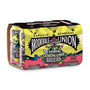 Products: Brookvale Union Vodka Lemon Lime Bitters 4% Cans 6x330ml - Vodka RTD's Super Liquor
