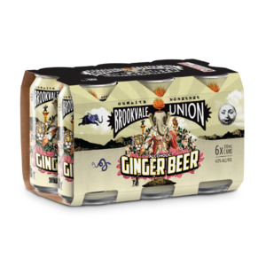 Brookvale Union Alcoholic Ginger Beer 4% Cans 6x330ml - Flavoured Beer Super Liquor