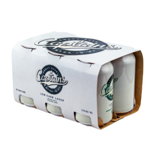 Captains Low Carb Lager Cans 6x330ml - Craft Beer Super Liquor